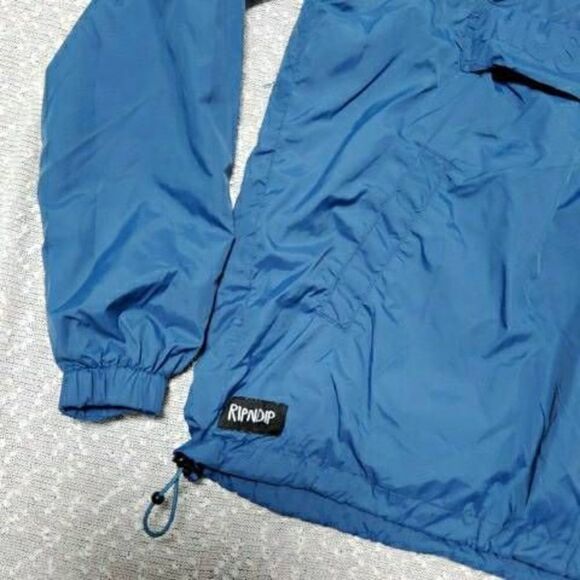 RIPNDIP Must Be Nice Half Zip Anorak Jacket Blue SMALL Unisex - Picture 5 of 9